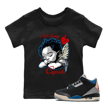 AJ3 Rare Air Graphic shirts Not Today Cupid shirts Air Jordan 3 Rare Air best t-shirts to wear with jordans SNRT Sneaker Tees Youth Baby Black 1 tee