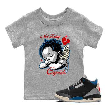 AJ3 Rare Air Graphic shirts Not Today Cupid shirts Air Jordan 3 Rare Air best t-shirts to wear with jordans SNRT Sneaker Tees Youth Baby Heather Grey 1 tee