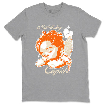Not Today Cupid sneaker match t-shirt styled to complete your fit with the Air Jordan 3 Starfish sneakers, shown in Heather Grey 2.