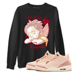 Air Jordan 3 "Treat Yourself" Washed Coral shirts to Special Valentine's Day Not Today Cupid sneaker match tees Jordan 3 Valentine's Day best t shirts to wear with jordans SNRT Sneaker Tees Graphic Tee Black 1 shirts