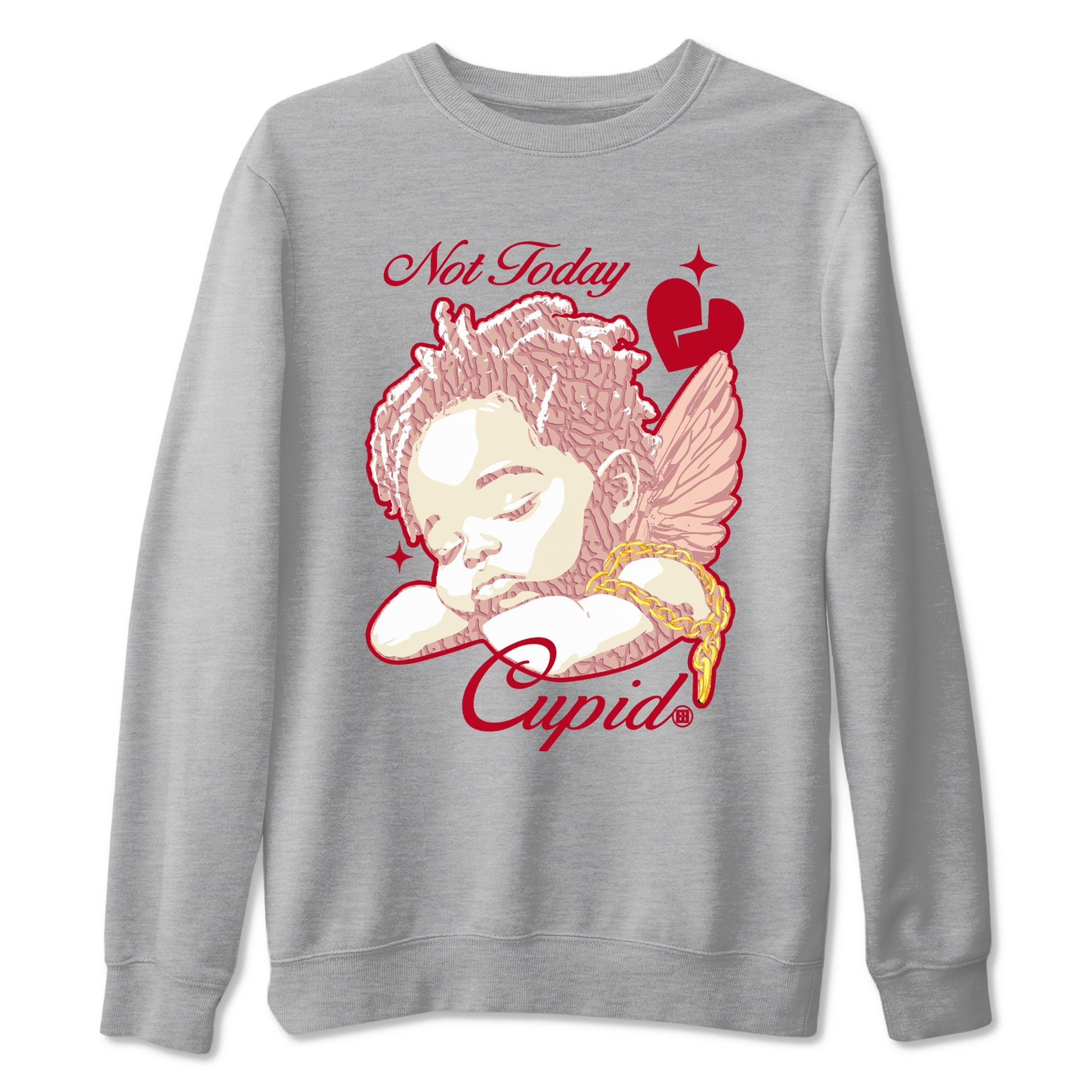 Air Jordan 3 Valentines Day shirts to Special Valentine's Day Not Today Cupid sneaker match tees Jordan 3 Valentine's Day best t shirts to wear with jordans SNRT Sneaker Tees unisex cotton Heather Grey 2 shirts