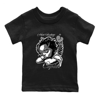 4s Black Cat Sneaker match tees – Sneaker Tees To Match Air Jordan 4 Black Cat Shoes – Not Today Cupid Kids T-Shirt Black 2