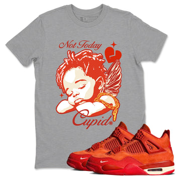 4s Nigel Sylvesterto match jordans Not Today Cupid best t shirts to wear with jordans Nigel Sylvester x Air Jordan 4 Brick by Brick match shoes to clothes SNRT Sneaker Tees unisex cotton Heather Grey 1 shirts