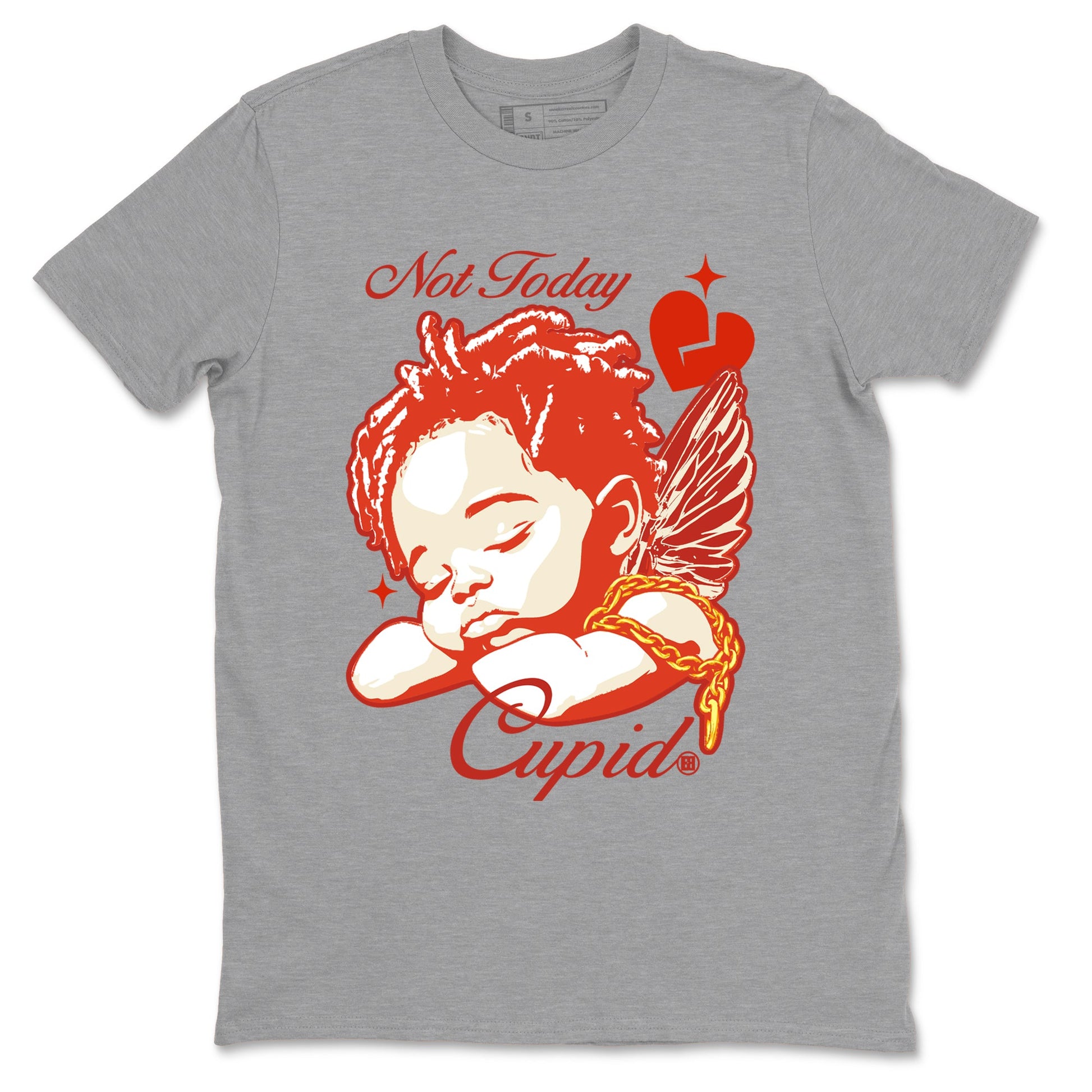 4s Nigel Sylvesterto match jordans Not Today Cupid best t shirts to wear with jordans Nigel Sylvester x Air Jordan 4 Brick by Brick match shoes to clothes SNRT Sneaker Tees unisex cotton Heather Grey 2 shirts