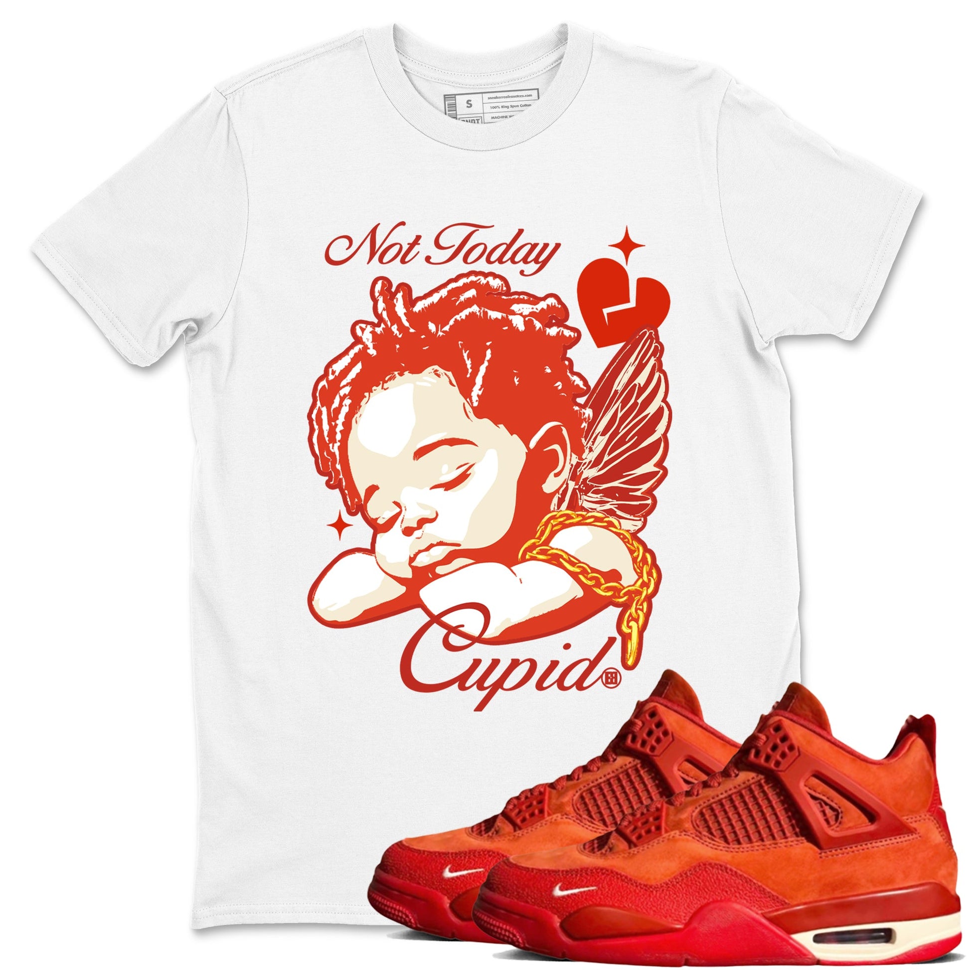 4s Nigel Sylvesterto match jordans Not Today Cupid best t shirts to wear with jordans Nigel Sylvester x Air Jordan 4 Brick by Brick match shoes to clothes SNRT Sneaker Tees unisex cotton White 1 shirts