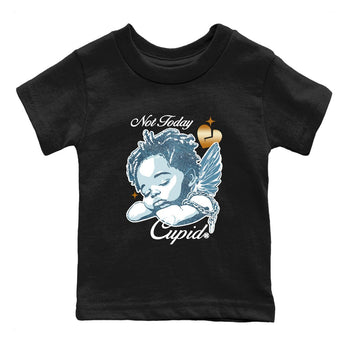 Sneaker match tees – Sneaker Tees To Match 4s Worn Blue Air Jordan 4 Denim Shoes – Not Today Cupid Kids T-Shirt Black 2