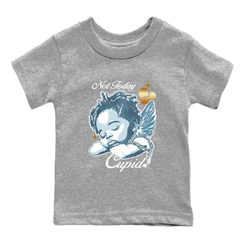 Sneaker match tees – Sneaker Tees To Match 4s Worn Blue Air Jordan 4 Denim Shoes – Not Today Cupid Kids T-Shirt Heather Grey 2