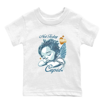 Sneaker match tees – Sneaker Tees To Match 4s Worn Blue Air Jordan 4 Denim Shoes – Not Today Cupid Kids T-Shirt White 2