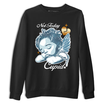 Sneaker match tees – Sneaker Tees To Match 4s Worn Blue Air Jordan 4 Denim Shoes – Not Today Cupid Tee Black 2