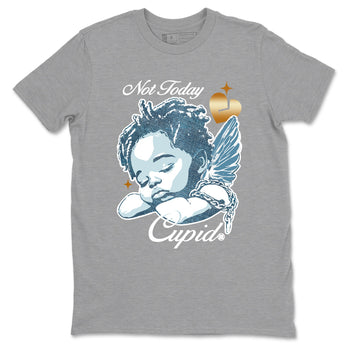 Sneaker match tees – Sneaker Tees To Match 4s Worn Blue Air Jordan 4 Denim Shoes – Not Today Cupid Tee Heather Grey 2