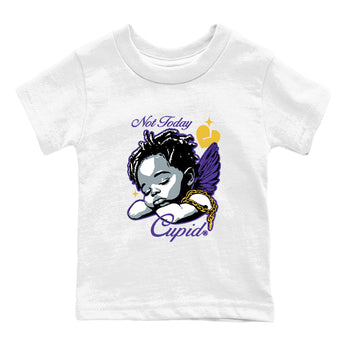 Best Sneakerfits graphic tee – Los Angeles Basketball Tees To Match Air Jordan 4 Lakeshow – Not Today Cupid Kids T-Shirt White 2