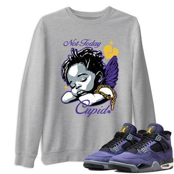Best Sneakerfits graphic tee – Los Angeles Basketball Tees To Match Air Jordan 4 Lakeshow – Not Today Cupid Tee Heather Grey 1