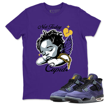 Best Sneakerfits graphic tee – Los Angeles Basketball Tees To Match Air Jordan 4 Lakeshow – Not Today Cupid Tee Purple 1