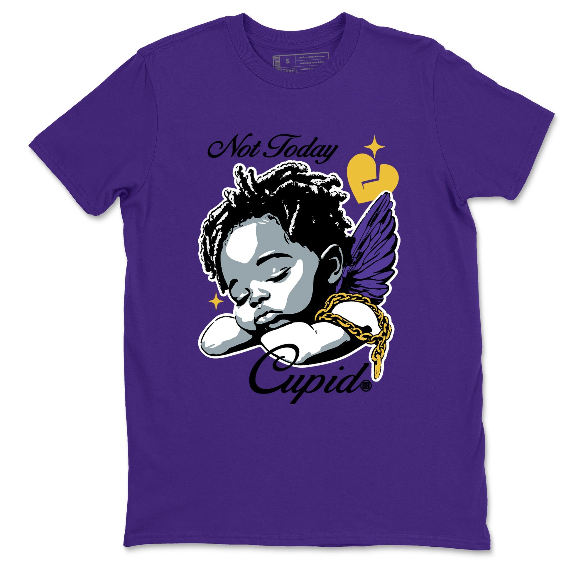 Best Sneakerfits graphic tee – Los Angeles Basketball Tees To Match Air Jordan 4 Lakeshow – Not Today Cupid Tee Purple 2