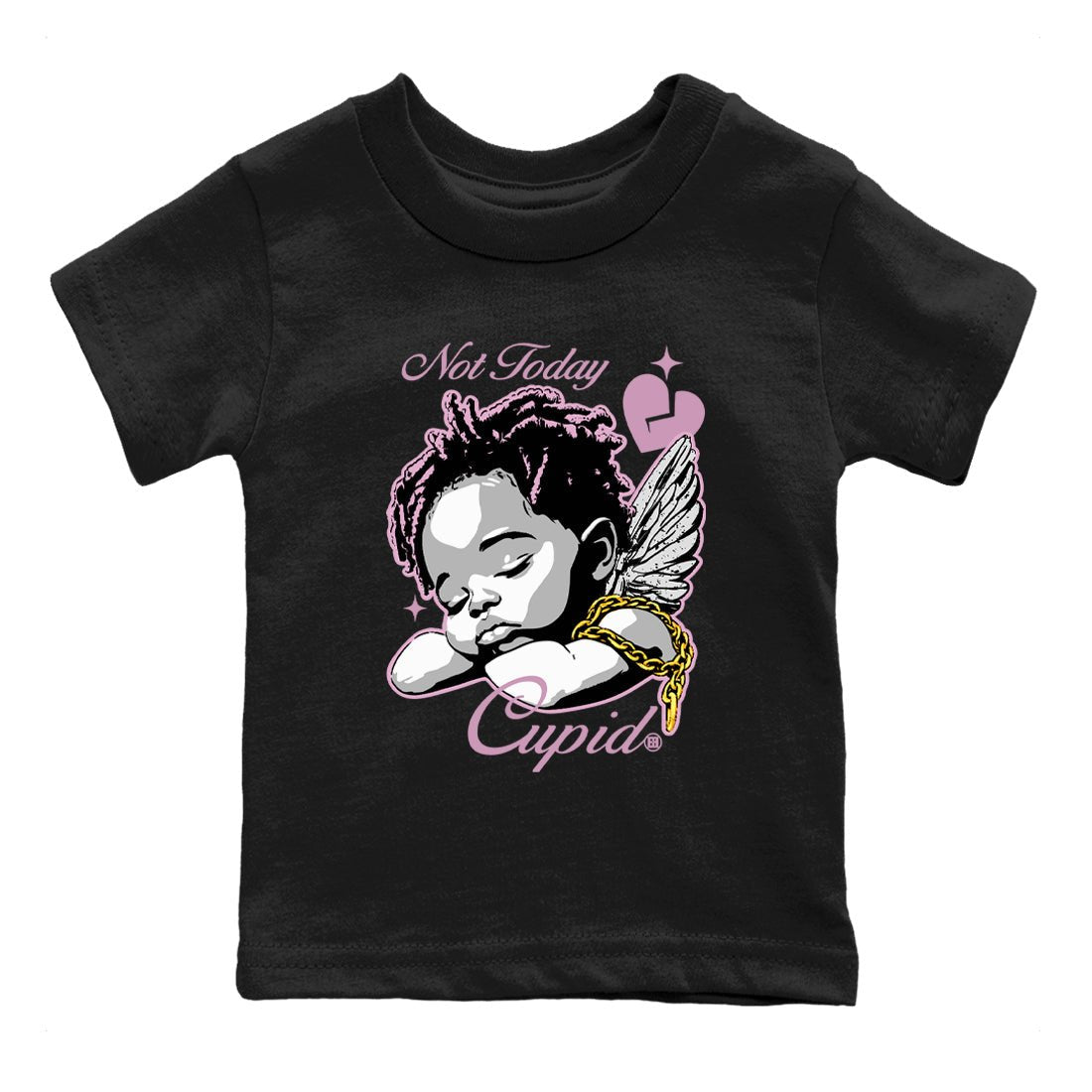 4s WMNS Orchid shirts to match jordans Not Today Cupid sneaker match tees Air Jordan 4 Orchid best t shirts to wear with jordans SNRT Sneaker Tees Youth Baby Black 2 tee