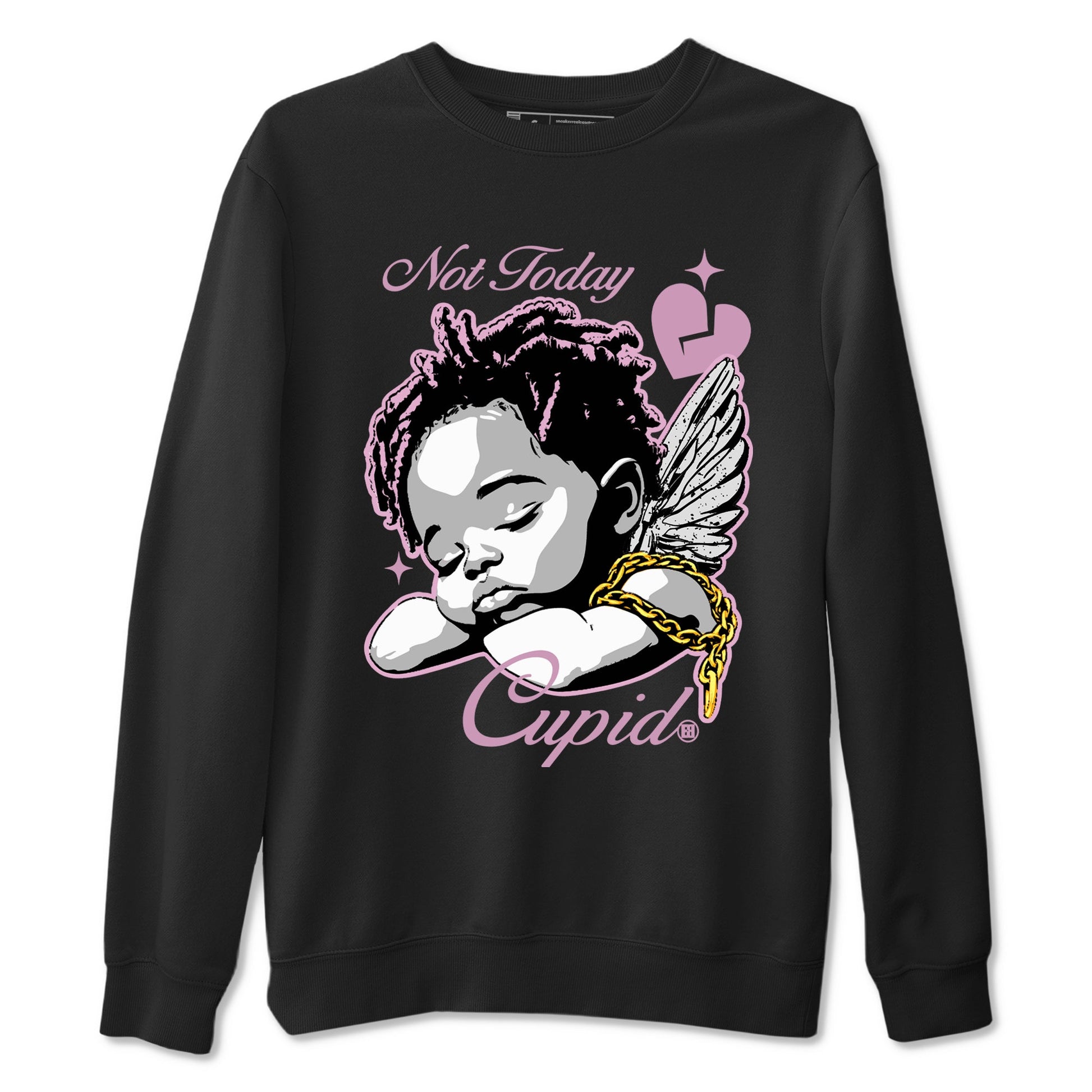 4s WMNS Orchid shirts to match jordans Not Today Cupid sneaker match tees Air Jordan 4 Orchid best t shirts to wear with jordans SNRT Sneaker Tees unisex cotton Black 2 shirts