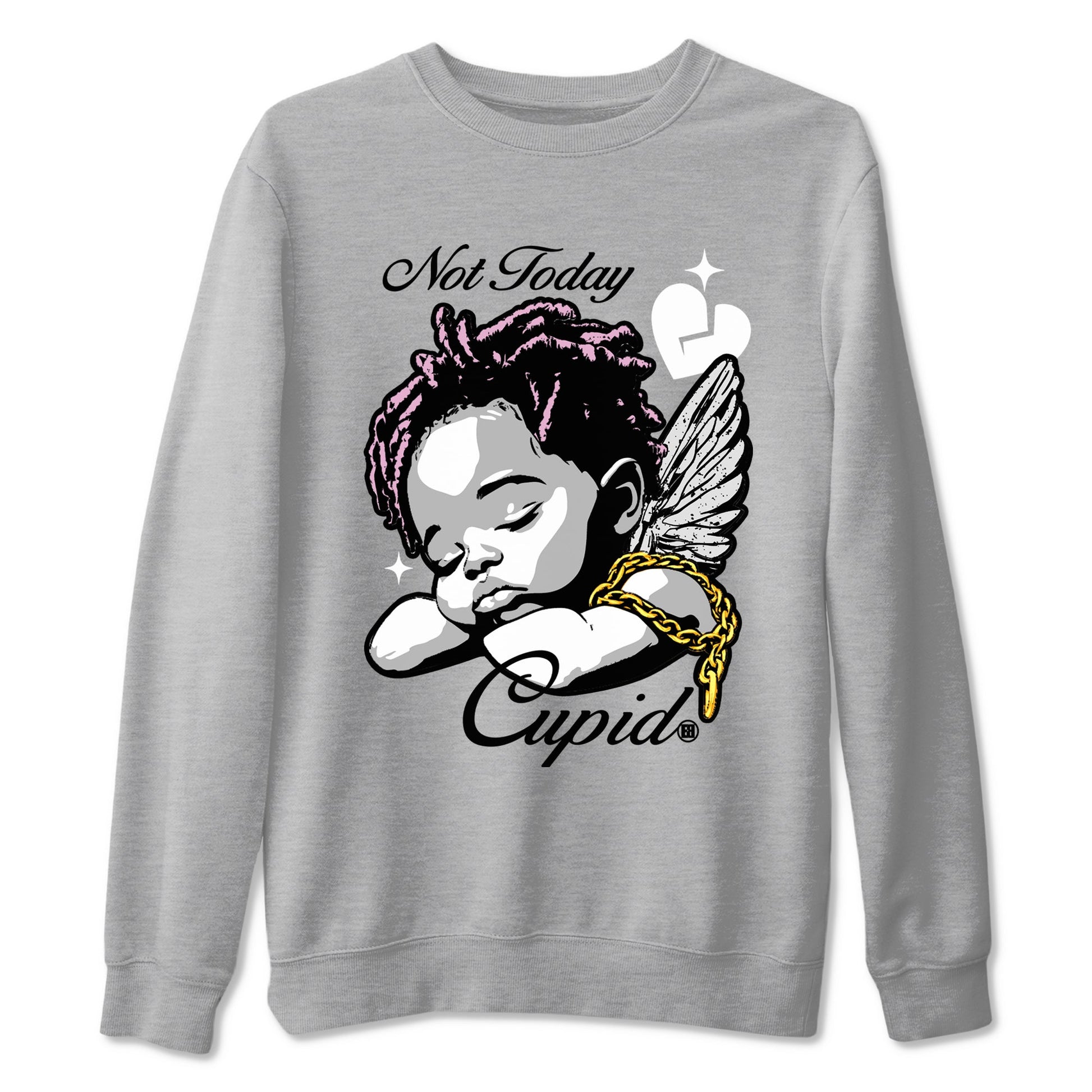 4s WMNS Orchid shirts to match jordans Not Today Cupid sneaker match tees Air Jordan 4 Orchid best t shirts to wear with jordans SNRT Sneaker Tees unisex cotton Heather Grey 2 shirts