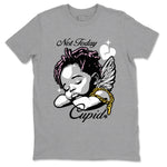 4s WMNS Orchid shirts to match jordans Not Today Cupid sneaker match tees Air Jordan 4 Orchid best t shirts to wear with jordans SNRT Sneaker Tees unisex cotton Heather Grey 2 shirts