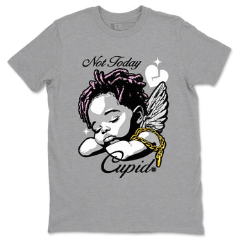 4s WMNS Orchid shirts to match jordans Not Today Cupid sneaker match tees Air Jordan 4 Orchid best t shirts to wear with jordans SNRT Sneaker Tees unisex cotton Heather Grey 2 shirts