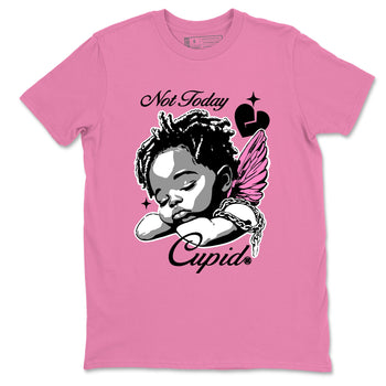 Perfect Valentine's Day Gifts graphic tee  – Sneaker Tees To Match Air Jordan 4 Pink Thunder – Not Today Cupid Tee Bubble Gum 2