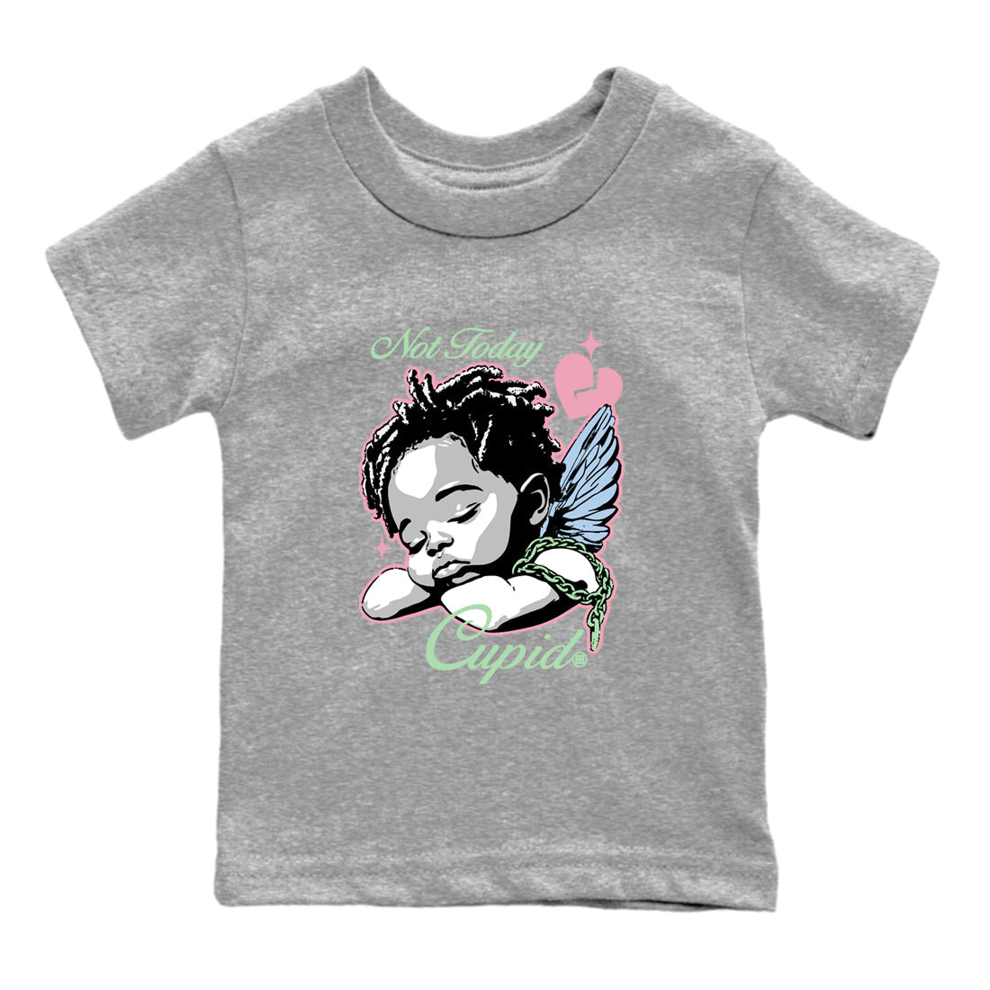 Best Sneakerfits graphic tee – Perfect Valentine's Day outfits to match Air Jordan 4 Valentines Day Kids – Not Today Cupid Kids T-Shirt Heather Grey 2