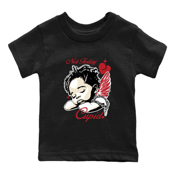 Sneaker match tees – Sneaker Tees To Match Air Jordan 4 Valentines Day Shoes – Not Today Cupid Kids T-Shirt Black 2