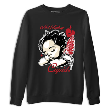 Sneaker match tees – Sneaker Tees To Match Air Jordan 4 Valentines Day Shoes – Not Today Cupid Tee Black 2