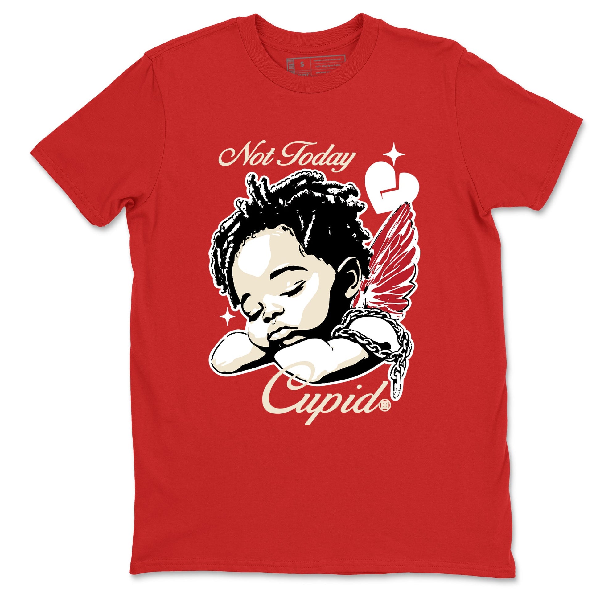Sneaker match tees – Sneaker Tees To Match Air Jordan 4 Valentines Day Shoes – Not Today Cupid Tee Red 2