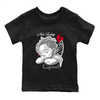 Air Jordan 4 White Cement shirts to match jordans Not Today Cupid graphic tees 4s Retro White Cement match shoes to clothes SNRT Sneaker Tees Youth Baby Black 2 tee