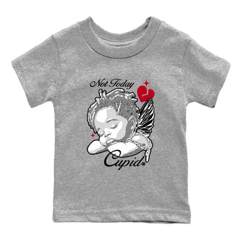 Air Jordan 4 White Cement shirts to match jordans Not Today Cupid graphic tees 4s Retro White Cement match shoes to clothes SNRT Sneaker Tees Youth Baby Heather Grey 2 tee