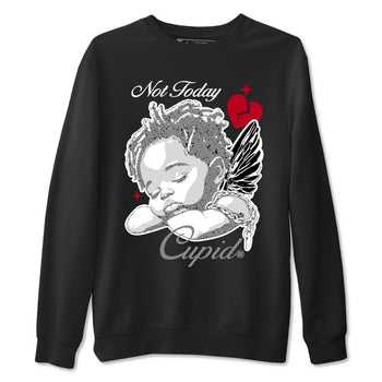 Air Jordan 4 White Cement shirts to match jordans Not Today Cupid graphic tees 4s Retro White Cement match shoes to clothes SNRT Sneaker Tees unisex cotton Black 2 shirts
