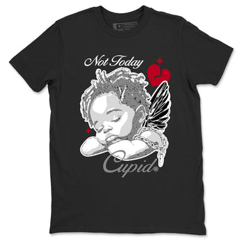 Air Jordan 4 White Cement shirts to match jordans Not Today Cupid graphic tees 4s Retro White Cement match shoes to clothes SNRT Sneaker Tees unisex cotton Black 2 shirts