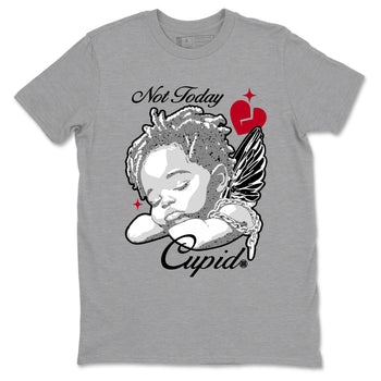 Air Jordan 4 White Cement shirts to match jordans Not Today Cupid graphic tees 4s Retro White Cement match shoes to clothes SNRT Sneaker Tees unisex cotton Heather Grey 2 shirts