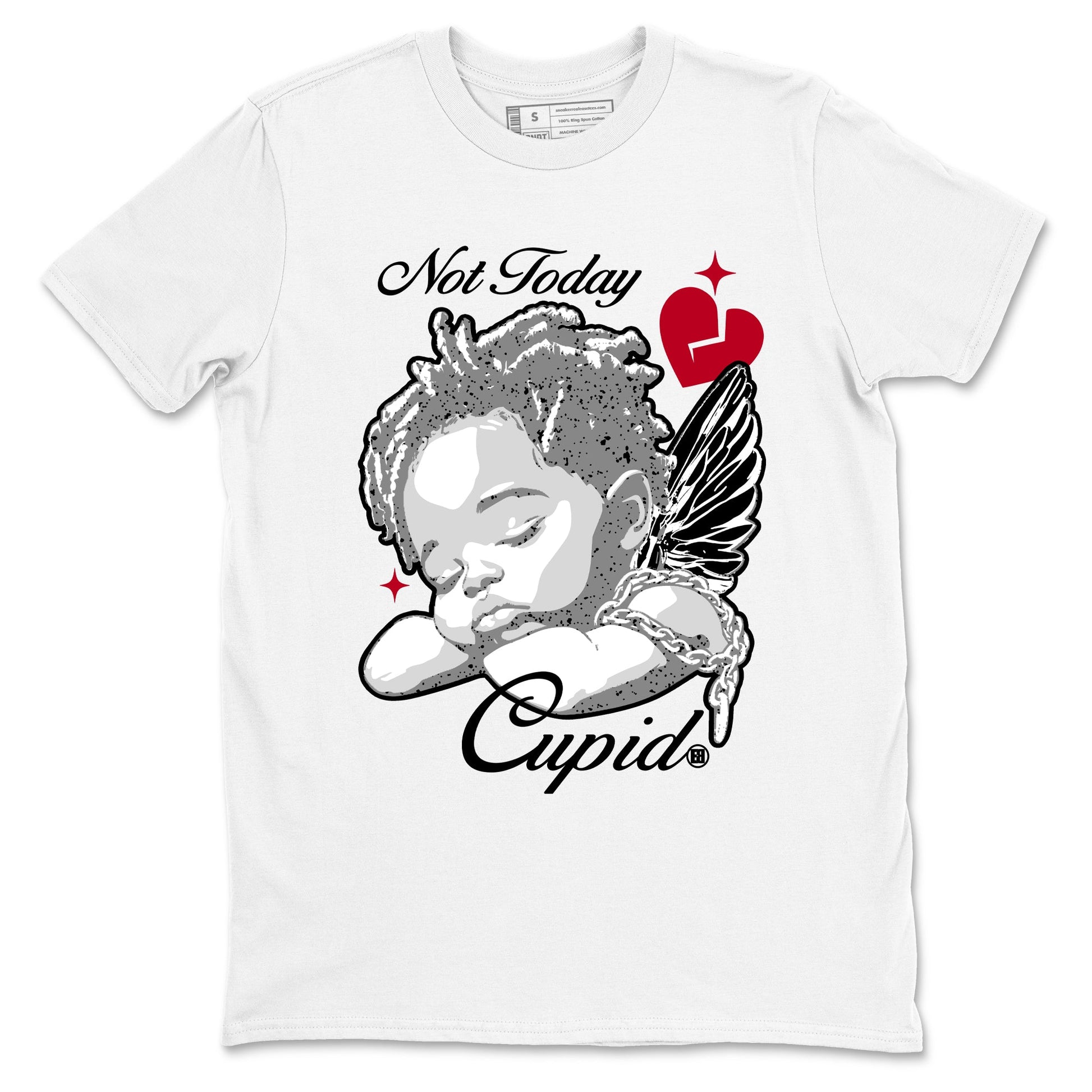 Air Jordan 4 White Cement shirts to match jordans Not Today Cupid graphic tees 4s Retro White Cement match shoes to clothes SNRT Sneaker Tees unisex cotton White 2 shirts