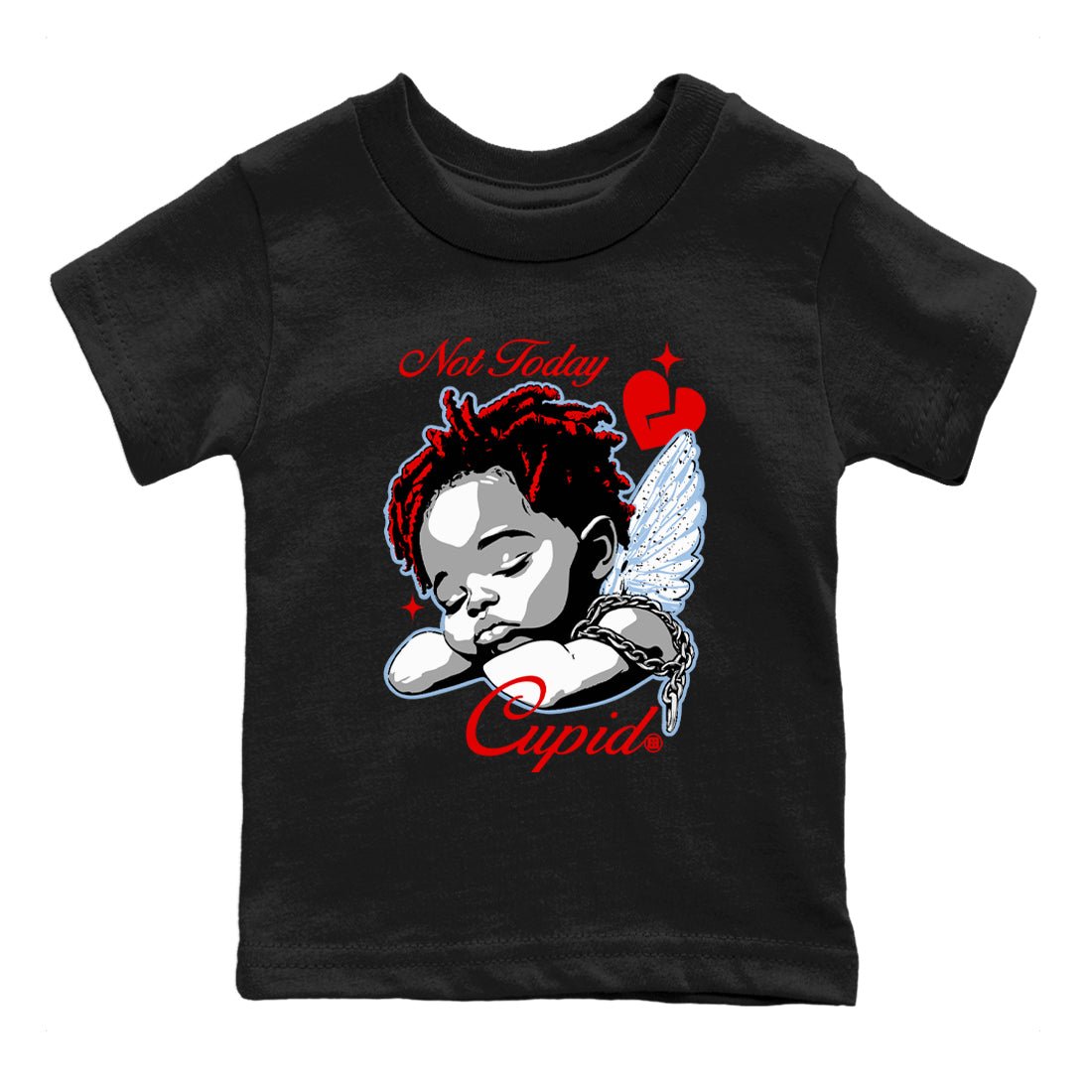Jordan 5 Retro Reimagined shirts to match jordans Not Today Cupid sneaker match tees Air Jordan 5 Reimagined best t shirts to wear with jordans SNRT Sneaker Tees Youth Baby Black 2 tee