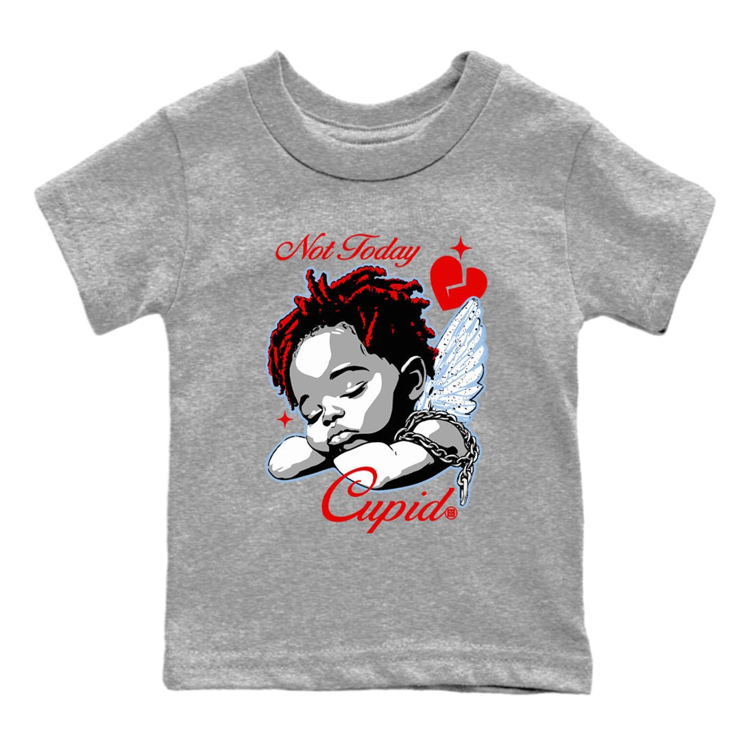 Jordan 5 Retro Reimagined shirts to match jordans Not Today Cupid sneaker match tees Air Jordan 5 Reimagined best t shirts to wear with jordans SNRT Sneaker Tees Youth Baby Heather Grey 2 tee
