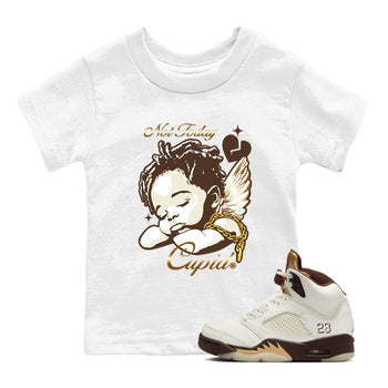 5s Golden Ticket shirts to match jordans Not Today Cupid best t shirts to wear with jordans Air Jordan 5 Golden Ticket match shoes to clothes SNRT Sneaker Tees Youth Baby White 1 tee