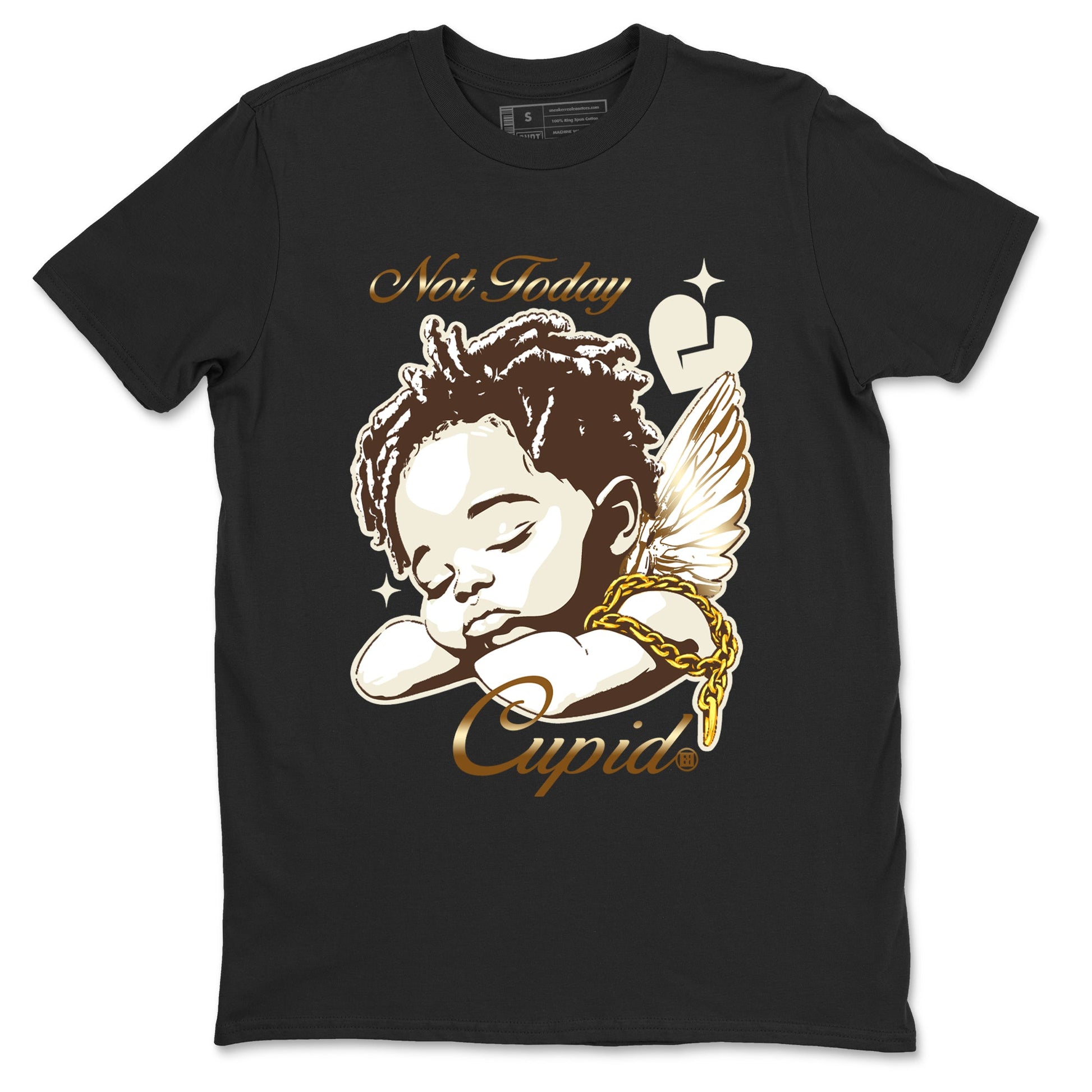 5s Golden Ticket shirts to match jordans Not Today Cupid best t shirts to wear with jordans Air Jordan 5 Golden Ticket match shoes to clothes SNRT Sneaker Tees unisex cotton Black 2 shirts