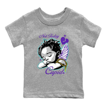 5s Retro Grape shirts to match jordans Not Today Cupid sneaker match tees Air Jordan 5 Grape best t shirts to wear with jordans SNRT Sneaker Tees Youth Baby Heather Grey 2 tee