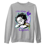 5s Retro Grape shirts to match jordans Not Today Cupid sneaker match tees Air Jordan 5 Grape best t shirts to wear with jordans SNRT Sneaker Tees unisex cotton Heather Grey 2 shirts