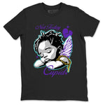 5s Retro Grape shirts to match jordans Not Today Cupid sneaker match tees Air Jordan 5 Grape best t shirts to wear with jordans SNRT Sneaker Tees unisex cotton Black 2 shirts