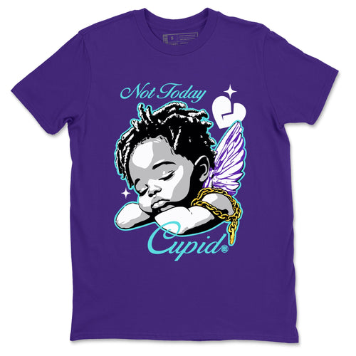 5s Retro Grape shirts to match jordans Not Today Cupid sneaker match tees Air Jordan 5 Grape best t shirts to wear with jordans SNRT Sneaker Tees unisex cotton Purple 2 shirts
