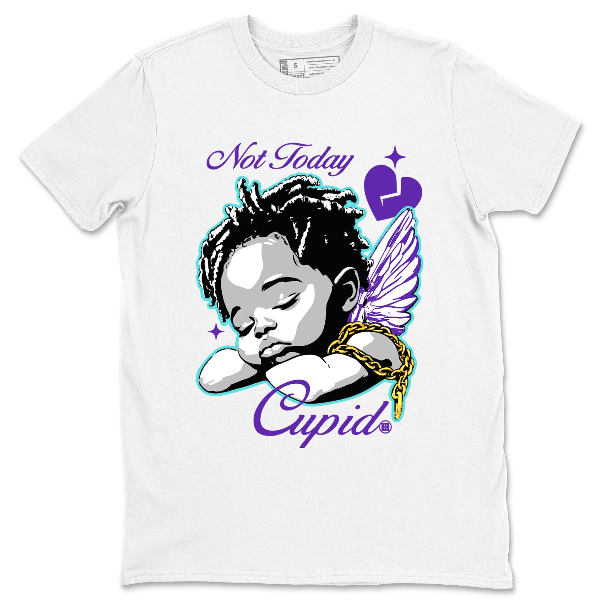 5s Retro Grape shirts to match jordans Not Today Cupid sneaker match tees Air Jordan 5 Grape best t shirts to wear with jordans SNRT Sneaker Tees unisex cotton White 2 shirts