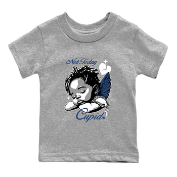 Perfect Valentine's Day Gifts graphic tee  – Sneaker Tees To Match Air Jordan 9 Flint Grey – Not Today Cupid Kids Graphic T-Shirt Heather Grey 2