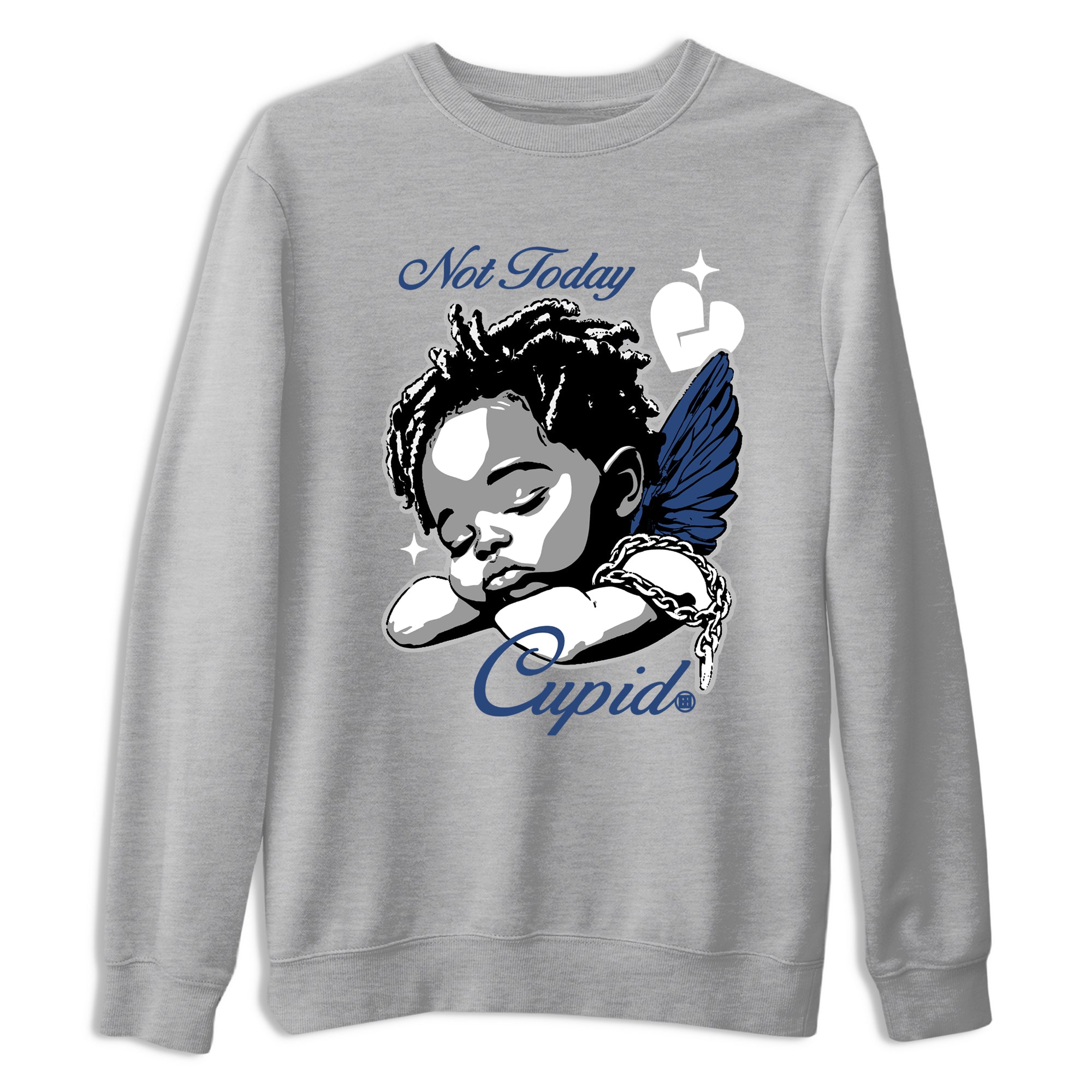 Perfect Valentine's Day Gifts graphic tee  – Sneaker Tees To Match Air Jordan 9 Flint Grey – Not Today Cupid Tee Heather Grey 2