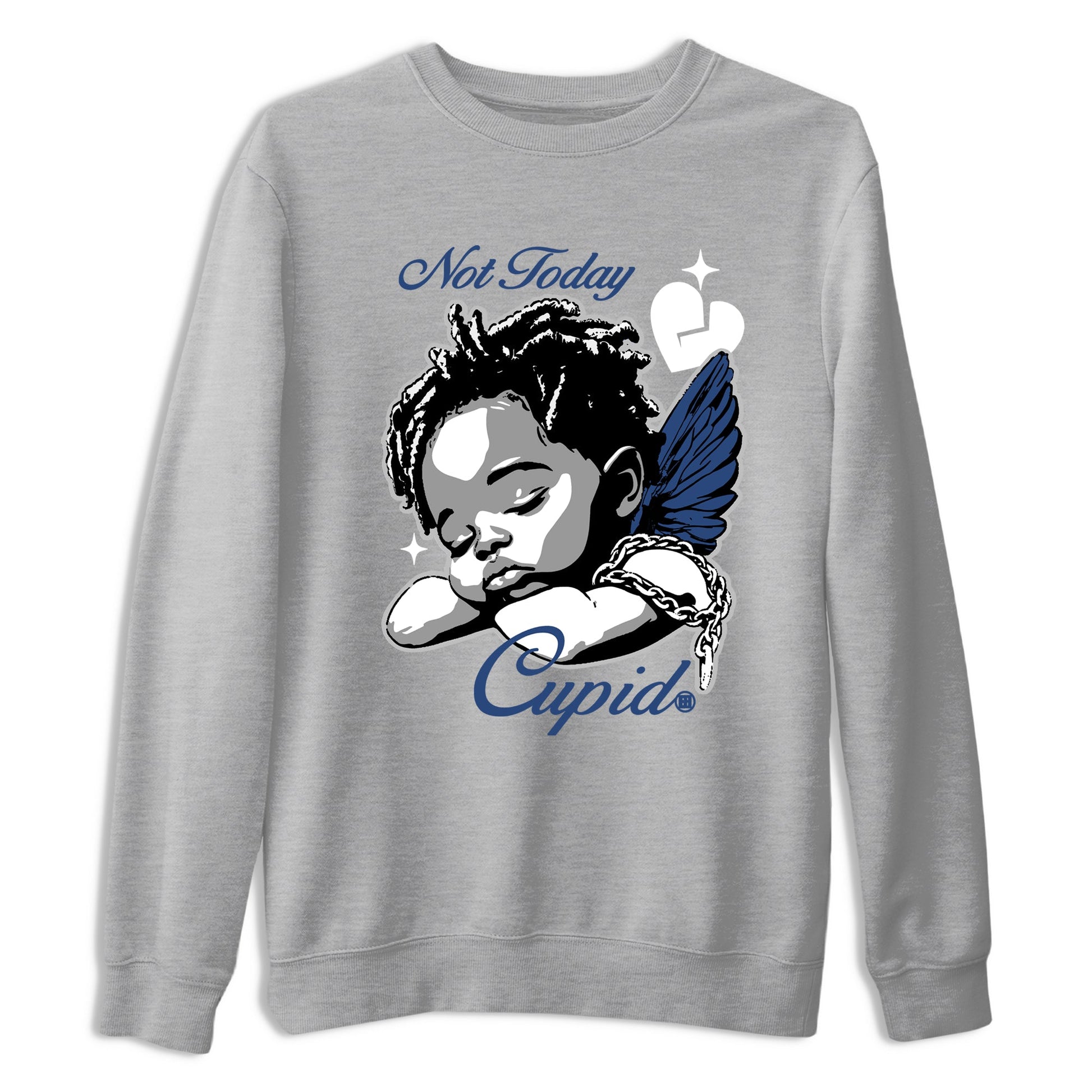 Perfect Valentine's Day Gifts graphic tee  – Sneaker Tees To Match Air Jordan 9 Flint Grey – Not Today Cupid Tee Heather Grey 2