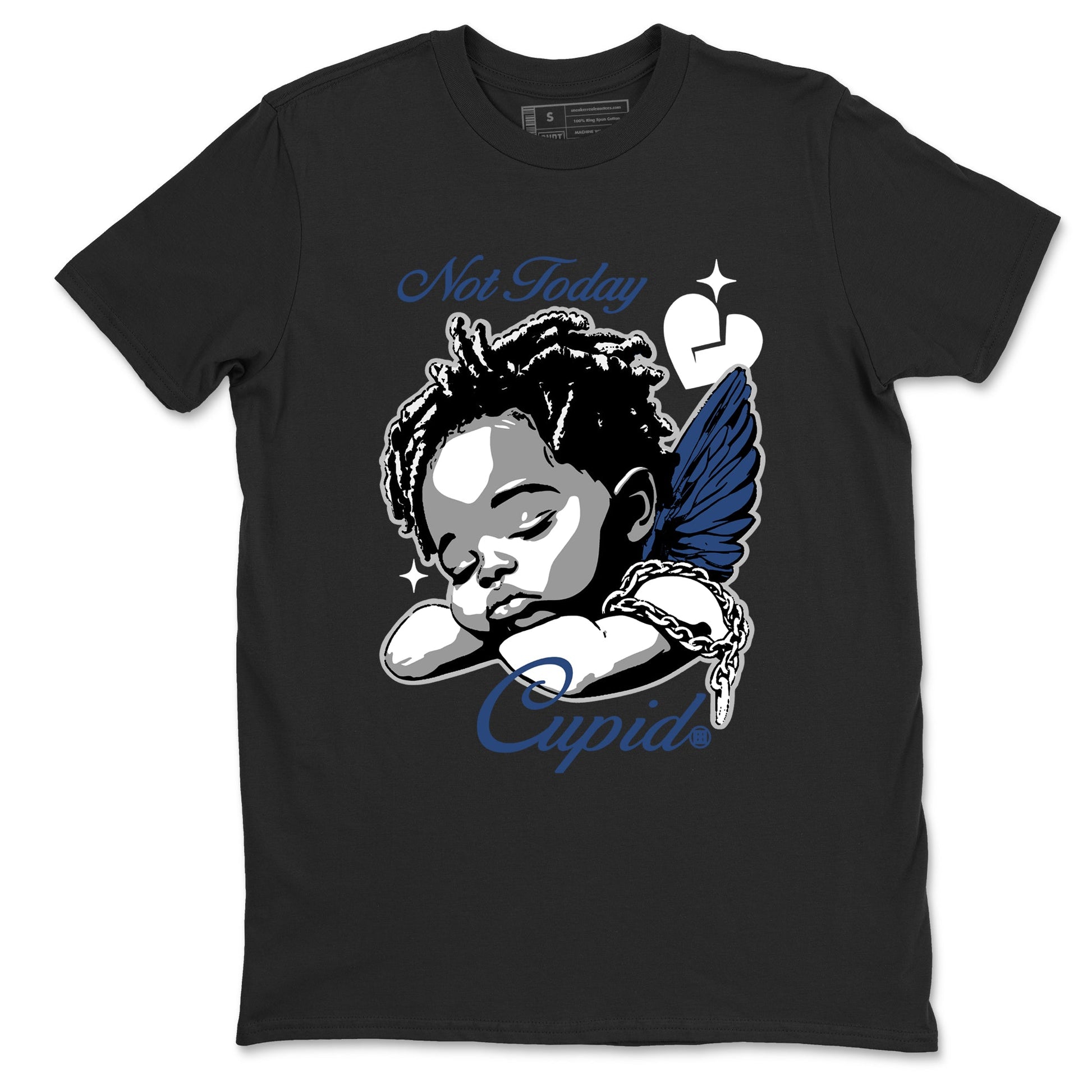 Perfect Valentine's Day Gifts graphic tee  – Sneaker Tees To Match Air Jordan 9 Flint Grey – Not Today Cupid Tee Black 2