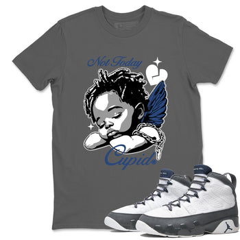 Perfect Valentine's Day Gifts graphic tee  – Sneaker Tees To Match Air Jordan 9 Flint Grey – Not Today Cupid Tee Cool Grey 1