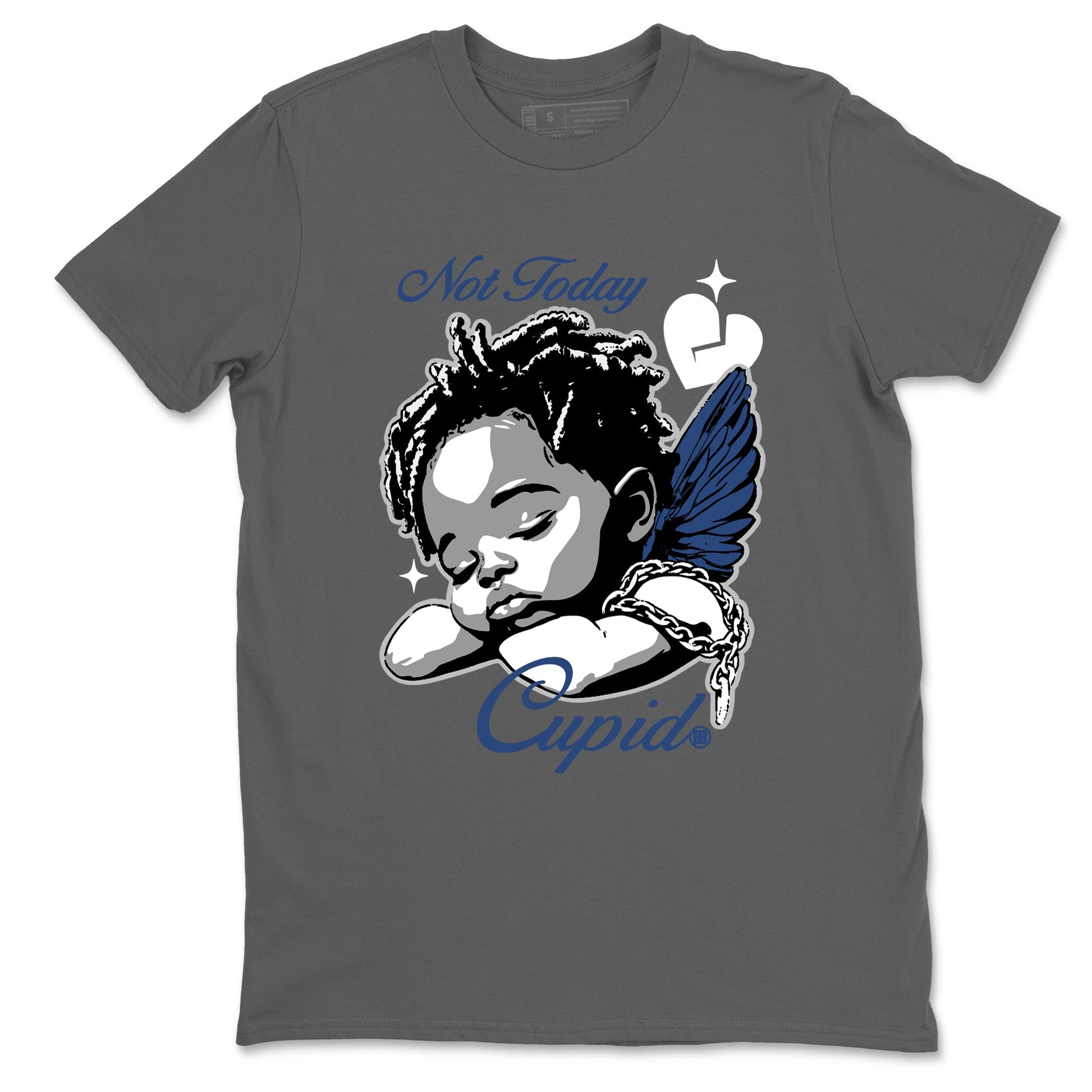 Perfect Valentine's Day Gifts graphic tee  – Sneaker Tees To Match Air Jordan 9 Flint Grey – Not Today Cupid Tee Cool Grey 2