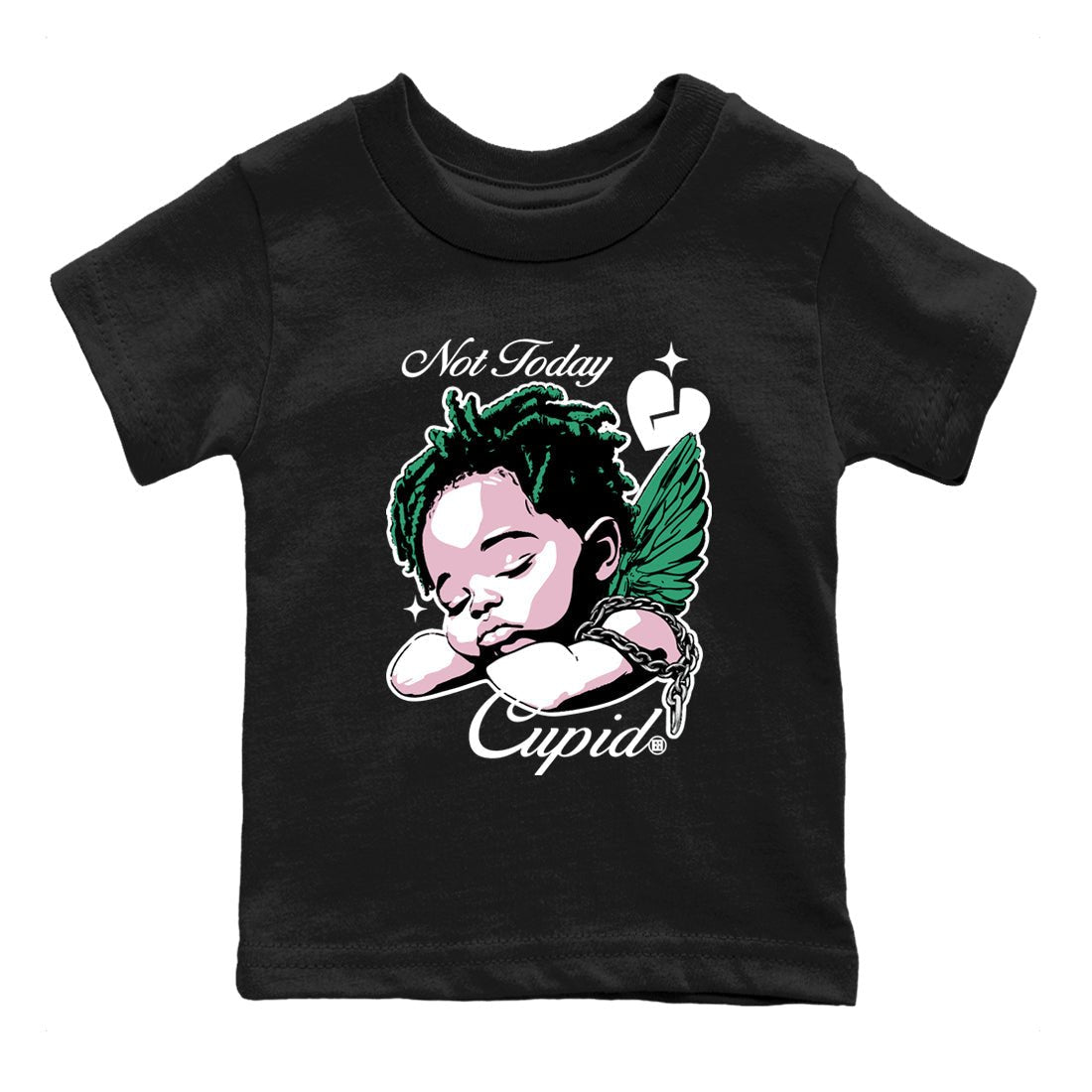 Dunks Medium Soft Pink Malachite shirts to match jordans Not Today Cupid sneaker match tees Dunk Medium Soft Pink Malachite best t shirts to wear with jordans SNRT Sneaker Tees Youth Baby Black 2 tee